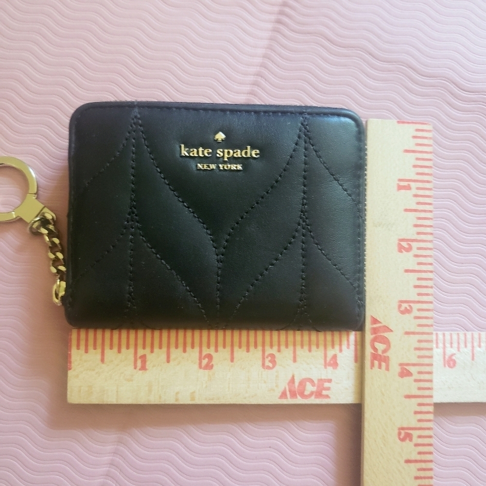 KATE SPADE Black Quilted Leather Wallet with Key Holder - Picture 10 of 10